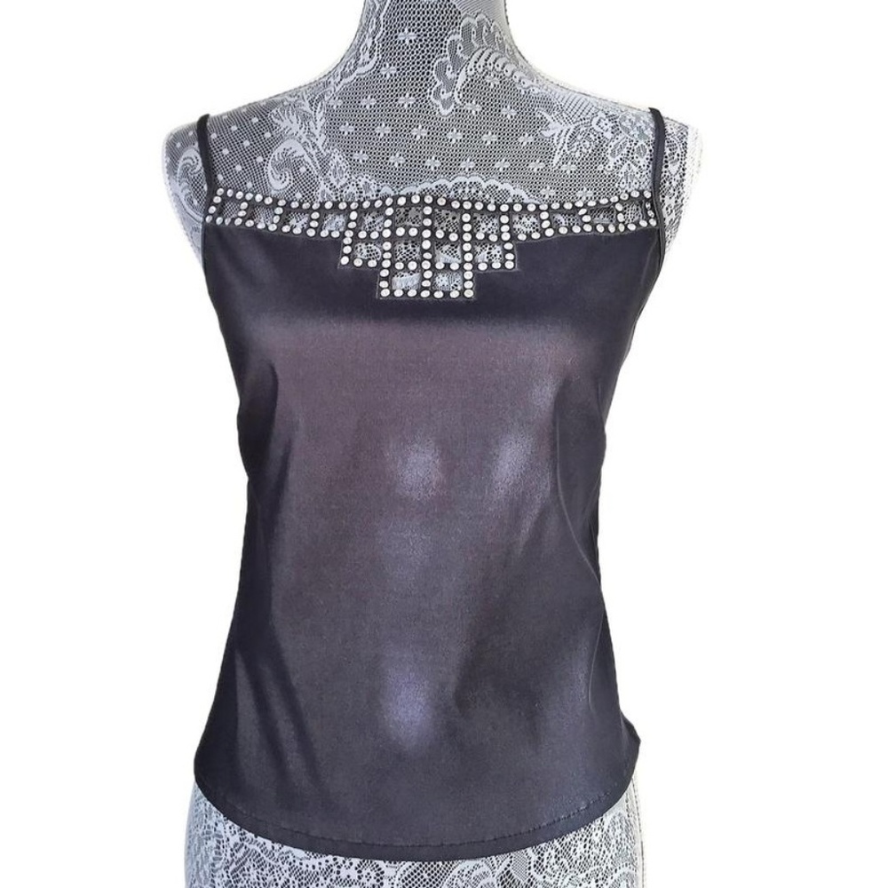 NWOT Crystal-encrusted Top by Gerard Feraud sz 44